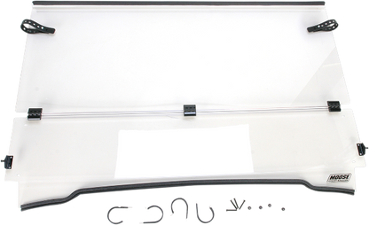 Moose Clear Full Folding UTV Front Windshield for 00-08 Kawasaki Mule 3010 4x4