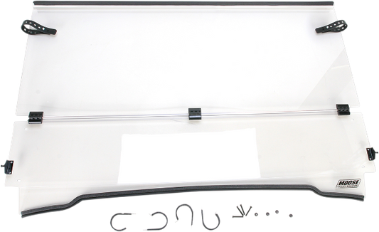 Moose Clear Full Folding UTV Front Windshield for 00-08 Kawasaki Mule 3010 4x4