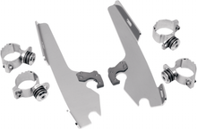 Memphis Shades Polished Trigger Lock Mounting Brackets 80-13 Harley DYNA Softail
