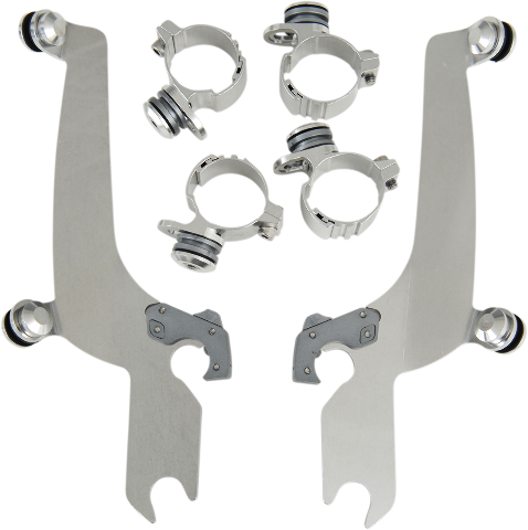 Memphis Shades windshield Trigger Lock Mounting Kit 1980-2013 Harley FXDWG FXST