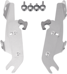 Memphis Shades Polished Trigger Lock Mounting Brackets fits 87-17 Harley Softail