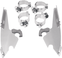 Memphis Shades Polished Trigger Lock Mounting Brackets 2006-24 Harley DYNA FXCW