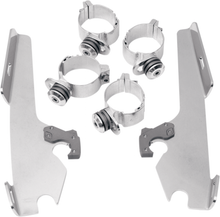 Memphis Shades Polished Trigger Lock Mounting Brackets Kit 08-17 Harley DYNA