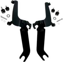 Memphis Shades Black Trigger Lock Windshield Mount Kit 86-17 Harley Softail FLST