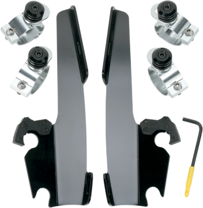 Memphis Shades Black Trigger Lock Fairing Mounting Kit 73-19 Harley Dyna XL FXR