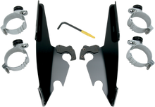Memphis Shades Batwing Fairing Black Trigger Mounting Kit 06-17 Harley DYNA FXDB