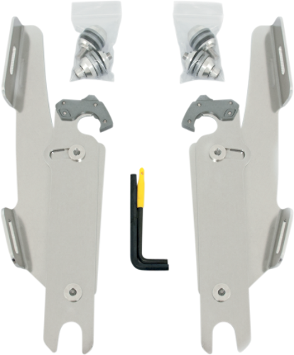 Memphis Shades Polished Trigger Lock Fairing Mount Kit fits 86-17 Harley Softail