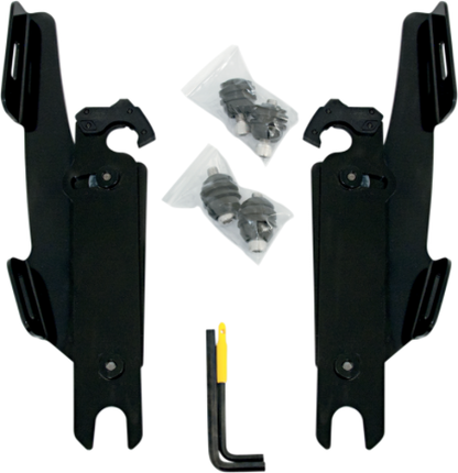 Memphis Shades Windshield Fairing Black Mount Kit 86-17 Harley FLST FLSTF FLSTN