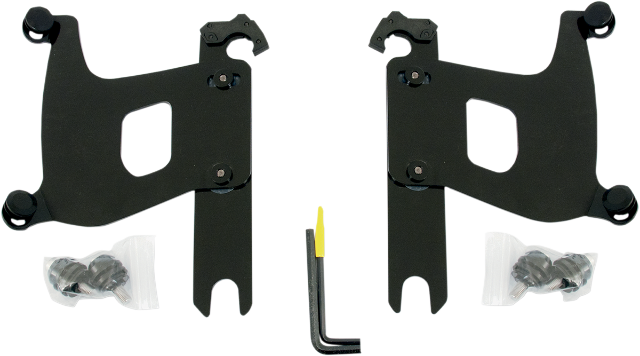 Memphis Shades Black Bullet Fairing Mount Kit 86-17 Harley Davidson FLSTB FLSTF