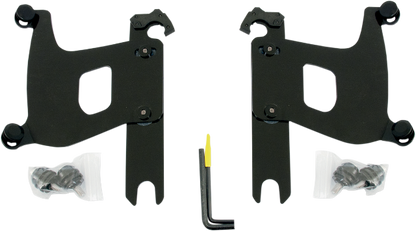 Memphis Shades Black Bullet Fairing Mount Kit 86-17 Harley Davidson FLSTB FLSTF