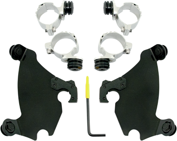 Memphis Shades Black Trigger Lock Fairing Mounting Kit 1986-22 Harley Sportster