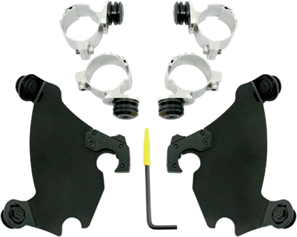 Memphis Shades Black Trigger Lock Fairing Mounting Kit 1986-22 Harley Sportster