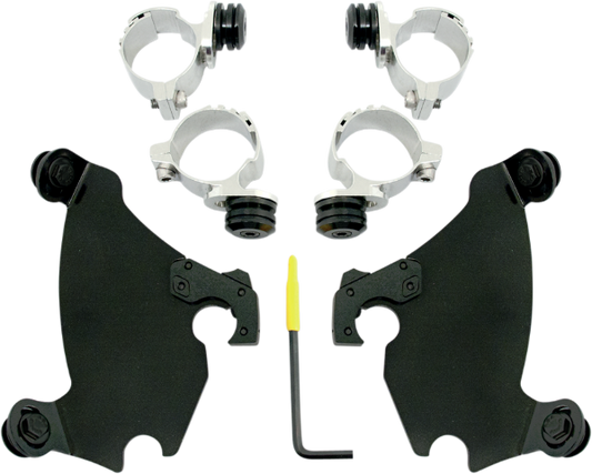 Memphis Shades Black Trigger Lock Fairing Mounting Kit 1986-22 Harley Sportster