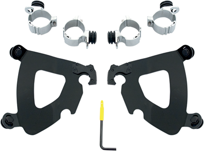 Memphis Shades Gauntlet Fairing Black trigger mount kit 2010-15 Harley Sportster