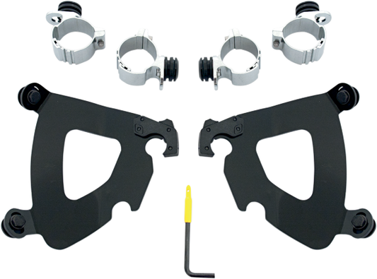 Memphis Shades Gauntlet Fairing Black trigger mount kit 2010-15 Harley Sportster