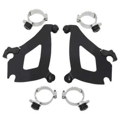 Memphis Shades Black Bullet Fairing Trigger-Lock Mounting Kit 13-17 Harley FXSB