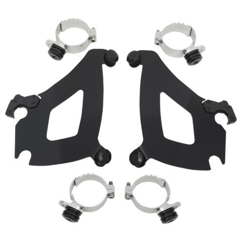 Memphis Shades Black Bullet Fairing Trigger-Lock Mounting Kit 13-17 Harley FXSB