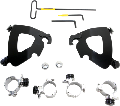 Memphis Shades Gauntlet Fairing Black Mount Kit 2011-2019 Harley Sportster 1200C
