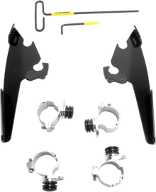 Memphis Shades Windshield Fairing Mount Kit for 2011-2019 Harley Superlow XL