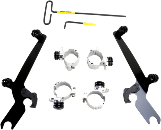 Memphis Shades Sportshield Black Mount Kit 2011-2019 Harley Sportster Superlow