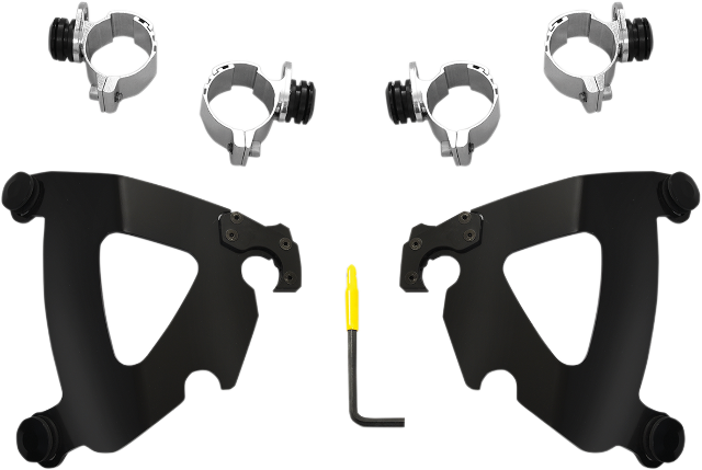 Memphis Shades Road Warrior Fairing Mount Kit for 80-13 Harley Softail FXWG FXST