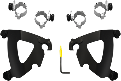 Memphis Shades Road Warrior Fairing Mount Kit for 80-13 Harley Softail FXWG FXST