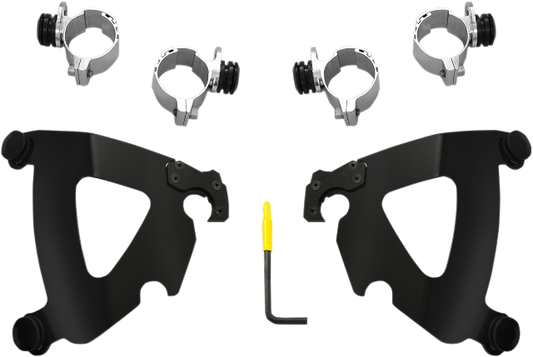 Memphis Shades Road Warrior Fairing Mount Kit for 80-13 Harley Softail FXWG FXST