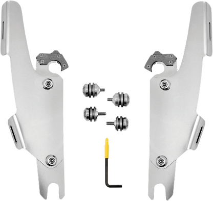 Memphis Shades Fats Polished Windshield Mounting Kit fits 2018-2021 Harley FLFB