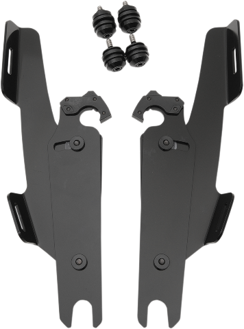 Memphis Shades Fats Black Front Windshield Mounting Kit 2018-2024 Harley Fat Boy