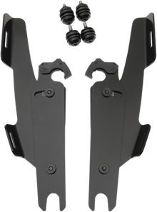 Memphis Shades Fats Black Front Windshield Mounting Kit 2018-2024 Harley Fat Boy
