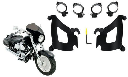 Memphis Shades Bullet Fairing & Black Mount Kit 2018-2021 Harley Softail FLSB