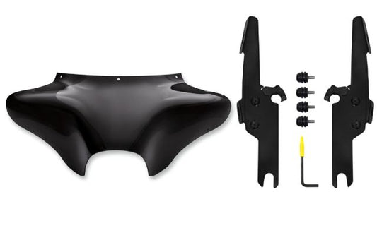 Memphis Shades Batwing Fairng & Black Mount Kit for 04-19 Harley Road King