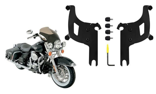 Memphis Shades Bullet Fairing & Black Mount Kit for 2004-2024 Harley Road King