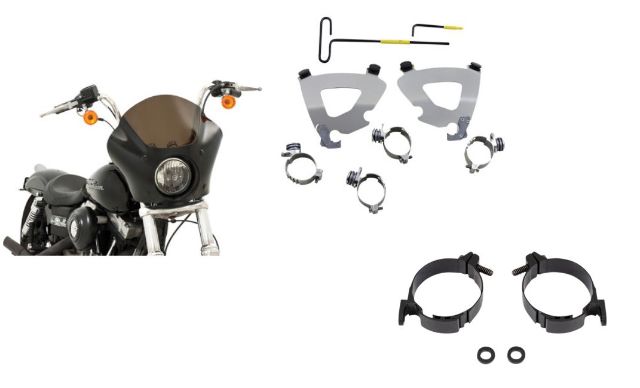 Memphis Shades Gauntlet Fairing & Mount Kit 2010-2021 Harley Sportster XLX XLCX