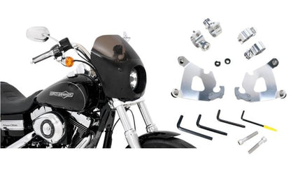 Memphis Shades Cafe Fairing & Polished Mount Kit for 10-15 Harley Sportster XLX