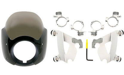 Memphis Shades Cafe Fairing & Polished Mount Kit 1996-2019 Harley Sportster XLC