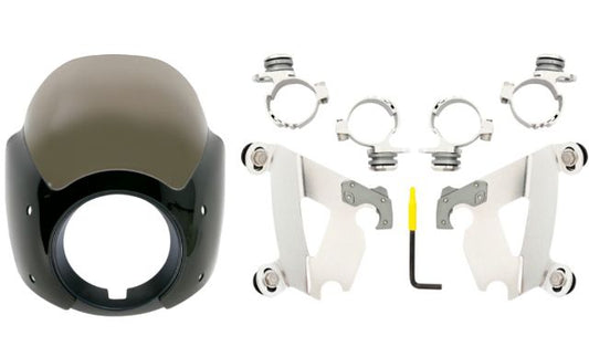Memphis Shades Cafe Fairing & Polished Mount Kit 1996-2019 Harley Sportster XLC