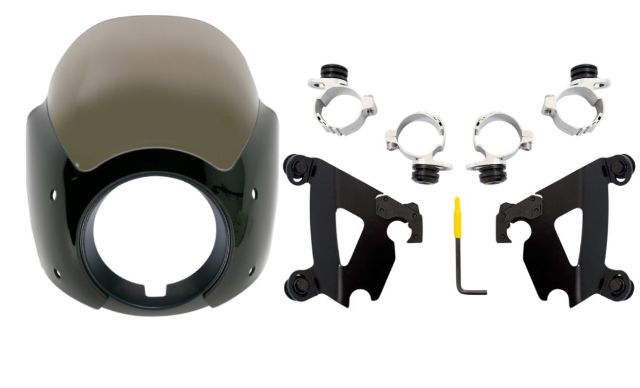 Memphis Shades Cafe Fairing & Black Mount Kit for 96-19 Harley Sportster XG XLC