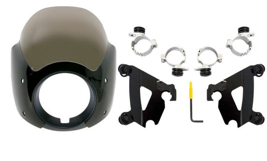 Memphis Shades Cafe Fairing & Black Mount Kit for 96-19 Harley Sportster XG XLC