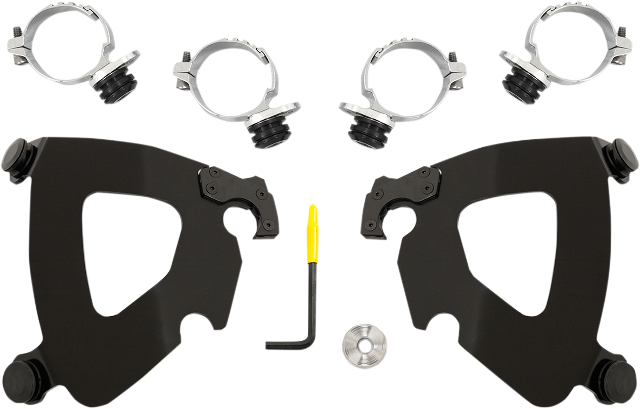 Memphis Shades Gauntlet Fairing & Black Mount kit 14-19 Harley Dyna Low Rider