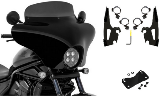 Memphis Shades Batwing Windshield Fairing Kit 2021-2024 Honda Rebel CMX 1100
