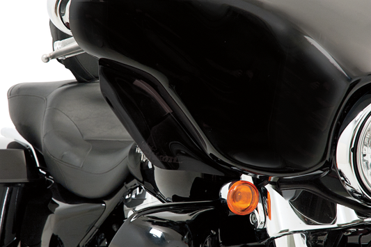 Memphis Shades Black Front Fairing Wind Deflectors fits 96-13 Harley Touring