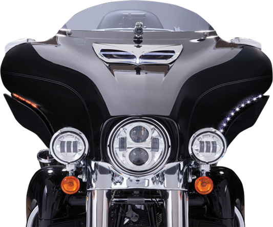Ciro Amber Black White LED Bat Blades Fairing Trim 2014-2024 Harley Touring FLHX