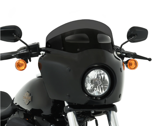 Memphis Shades Road Warrior 7" Dark Smoke Vented Fairing Windshield fits Harley