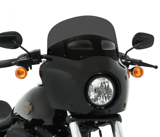 Memphis Shades Road Warrior 9" Dark Smoke Vented Fairing Windshield fits Harley