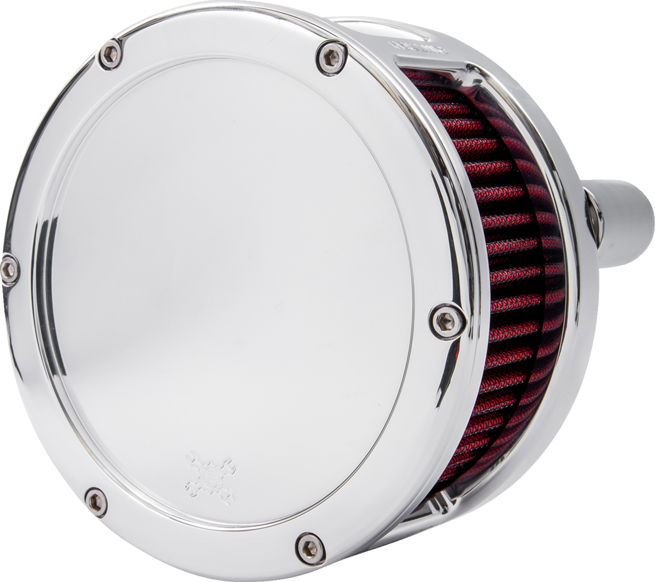 Feuling BA Series Solid Chrome Red Air Cleaner Kit 17-24 Harley Touring Softail