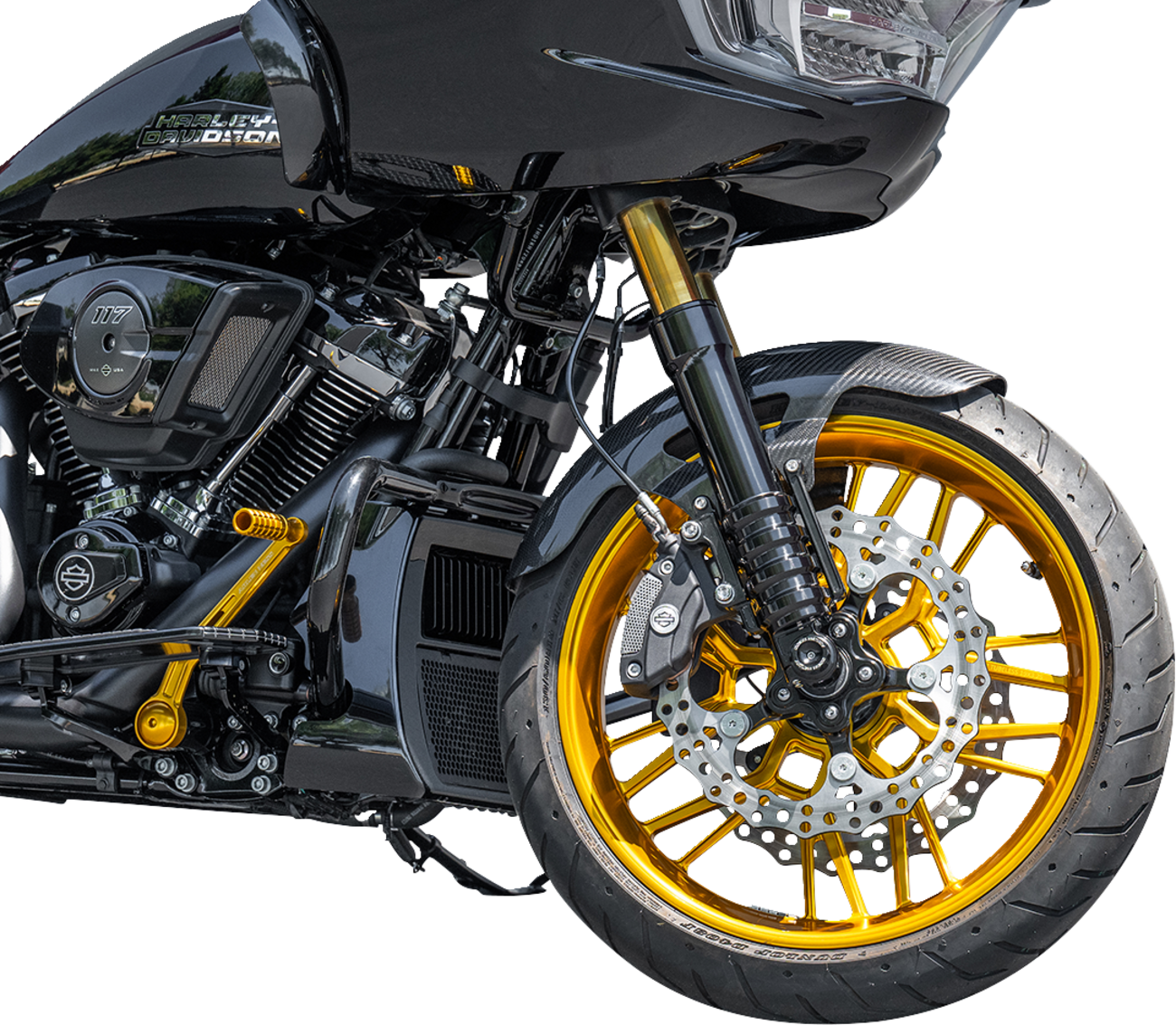 Arlen Ness Carbon Fiber 19" Cafe Front Fender for 2023-2024 Harley Touring FLTR