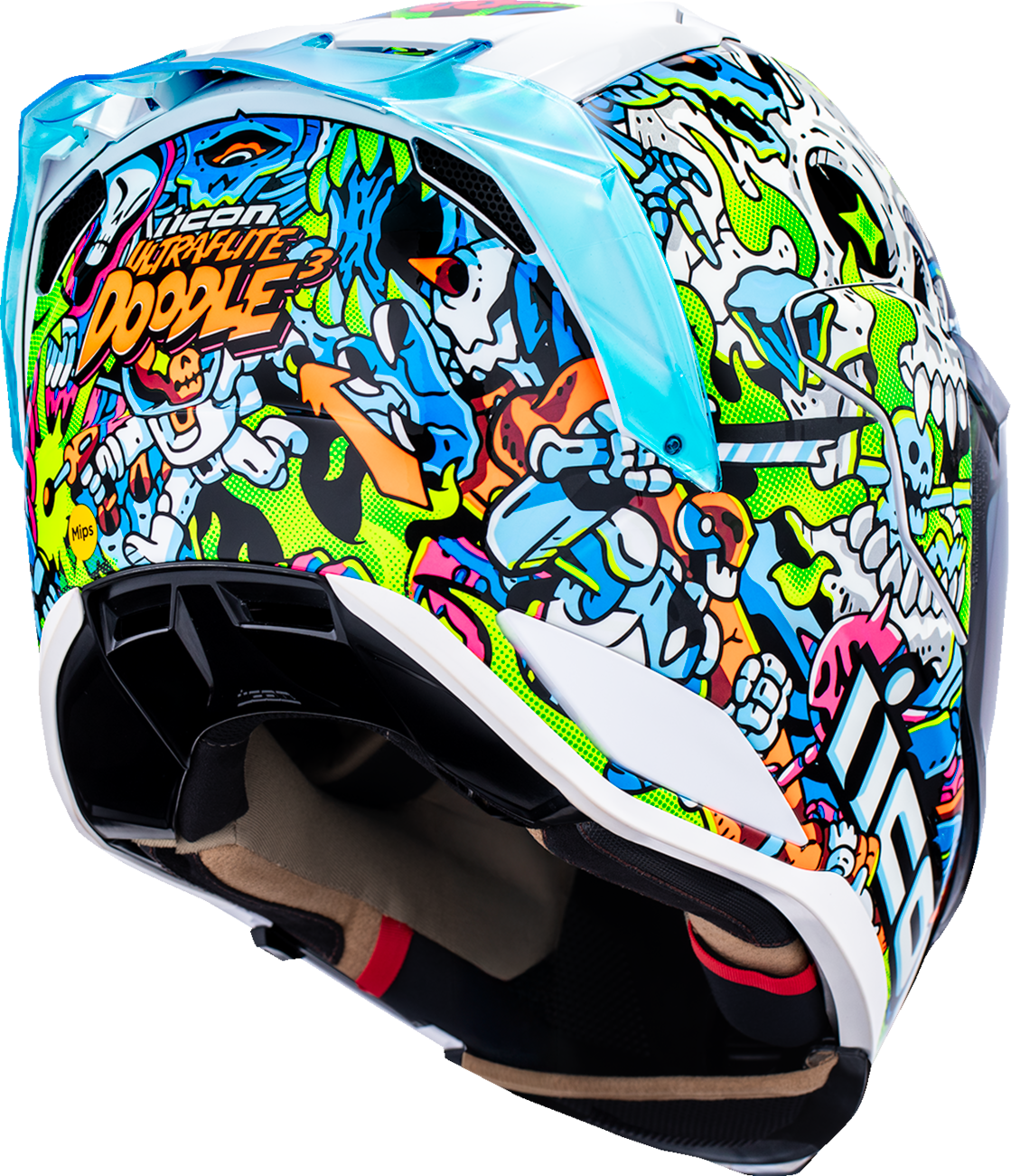 Icon Ultraflite Doodle 3 MIPS Full Face Unisex Adult Street Motorcycle Helmet