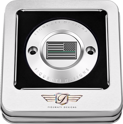 Figurati Designs Green Line Flag Timing Points Cover for 2017-2023 Harley M8