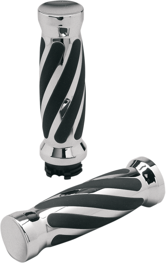 Pro One Twisted 1" Motorcycle Grips 87-18 Kawasaki Vulcan Suzuki Intruder Yamaha